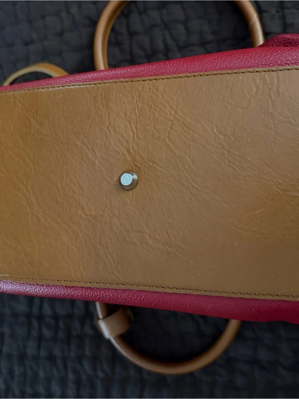 Valentina Red Crossbody with Tan Handles